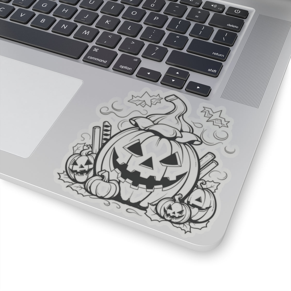 Spooky Halloween pumpkin stickers