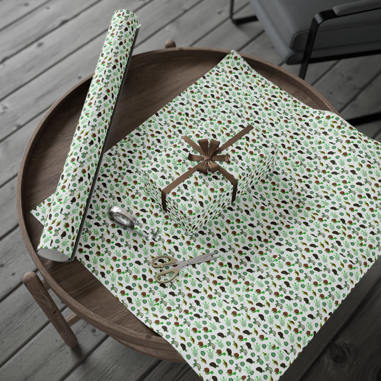 All over print turtle wrapping paper