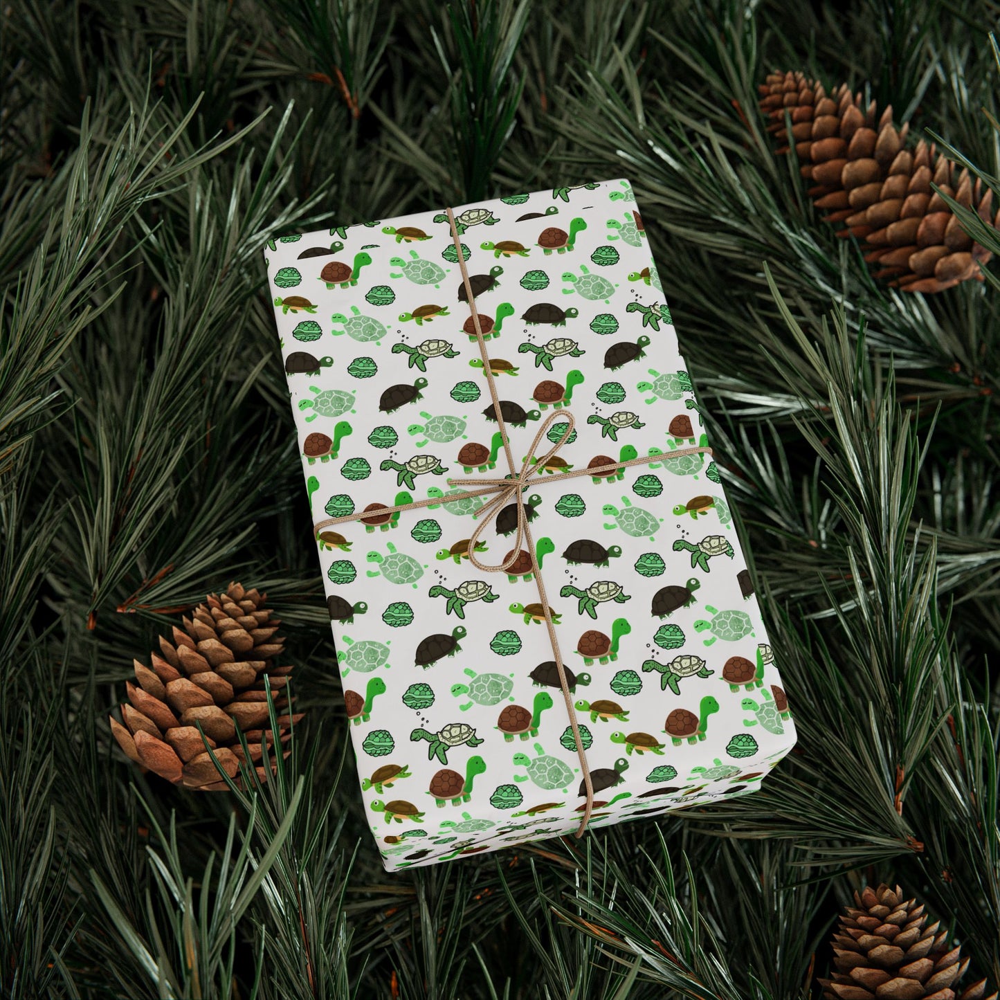 All over print turtle wrapping paper