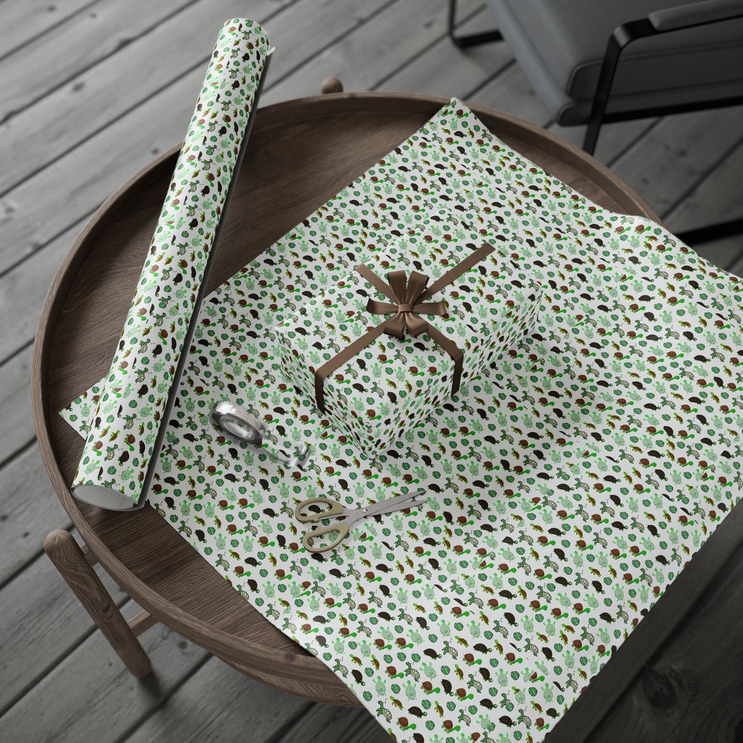 All over print turtle wrapping paper