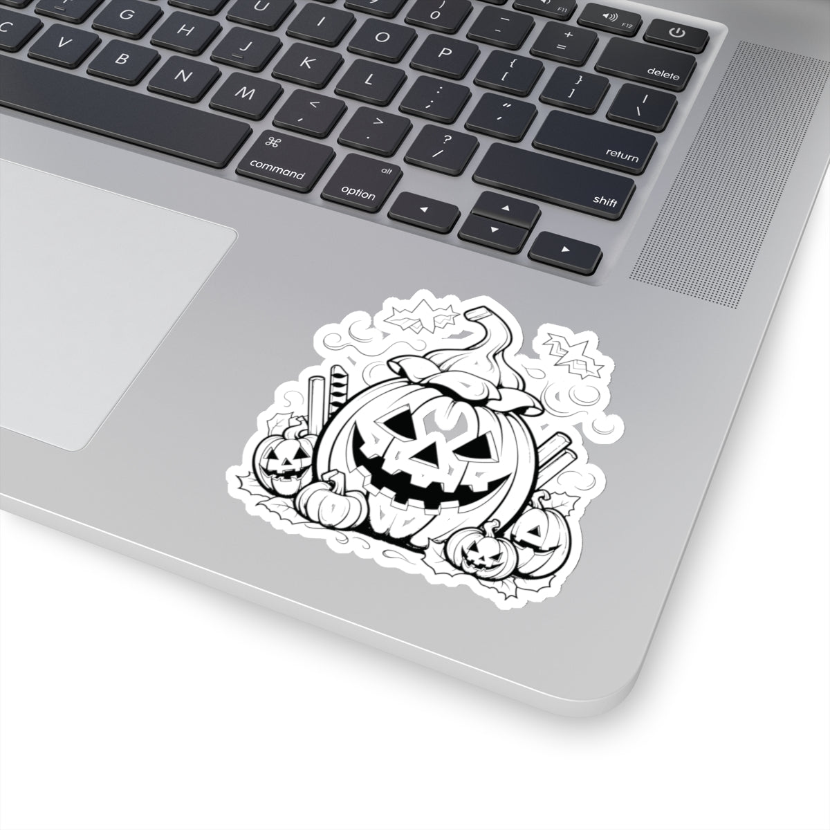 Spooky Halloween pumpkin stickers