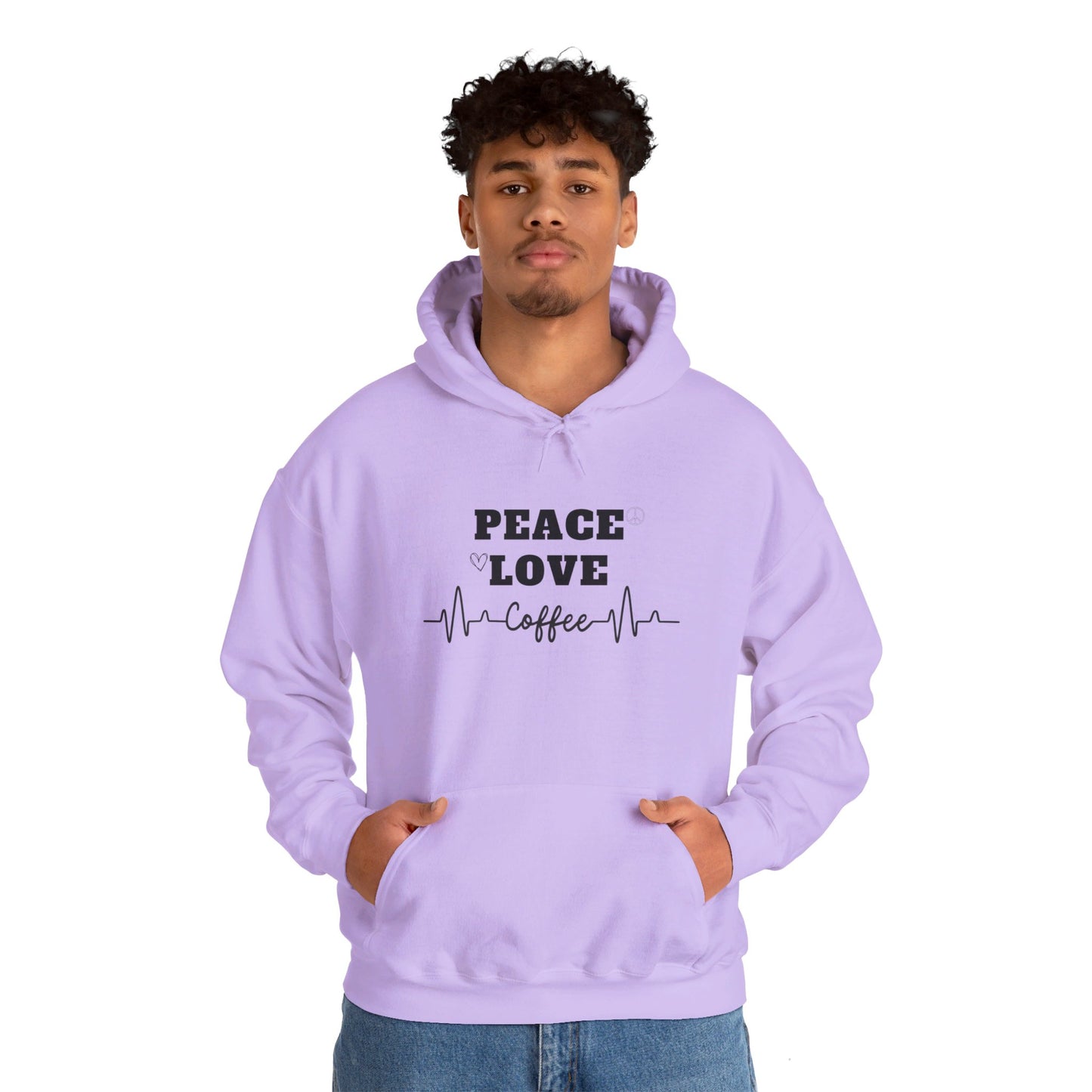 Peace love and coffee hooded sweatshirt