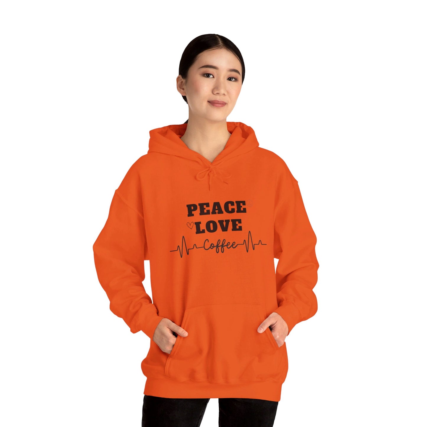 Peace love and coffee hooded sweatshirt