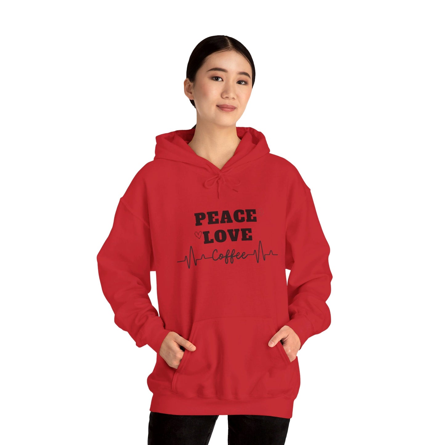 Peace love and coffee hooded sweatshirt