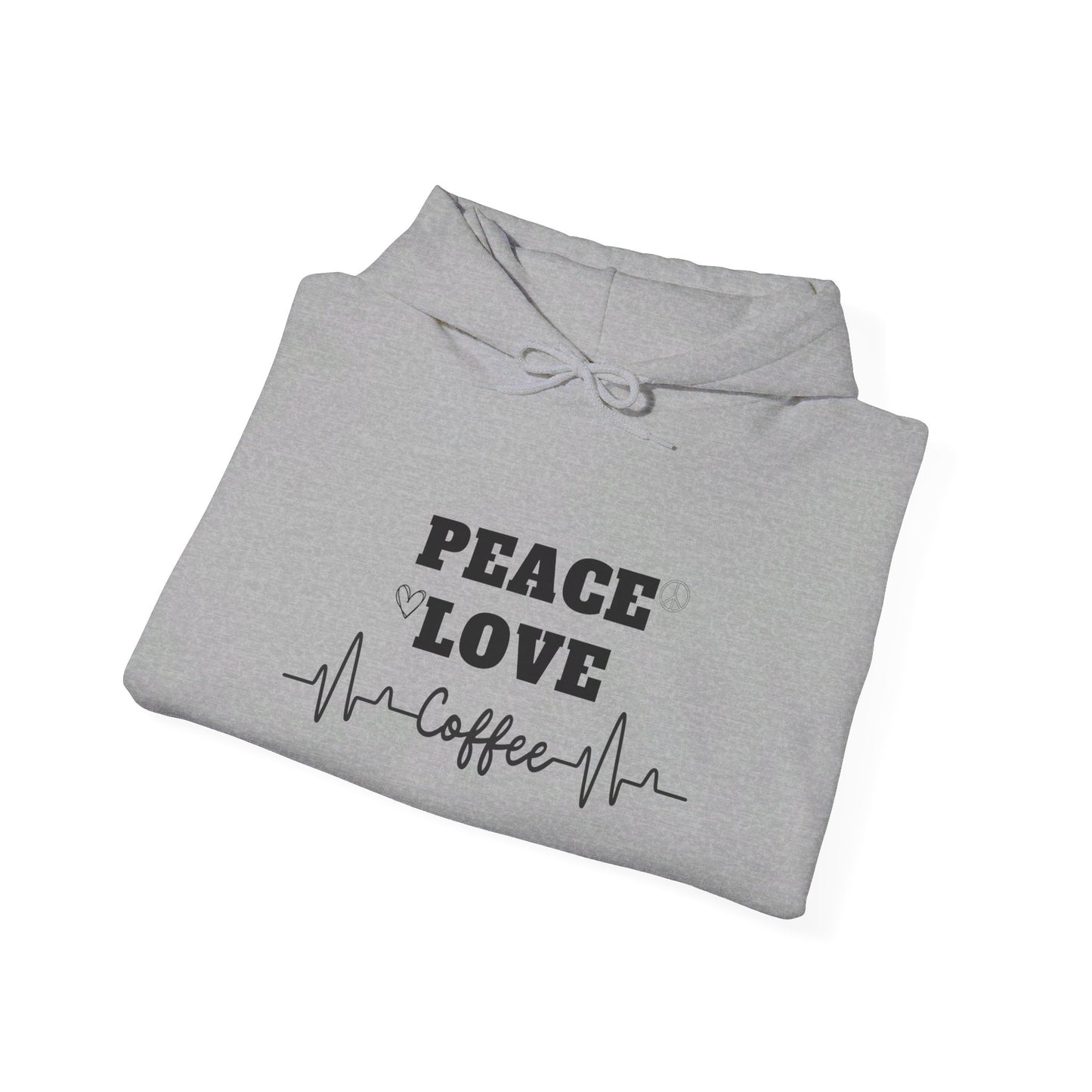 Peace love and coffee hooded sweatshirt