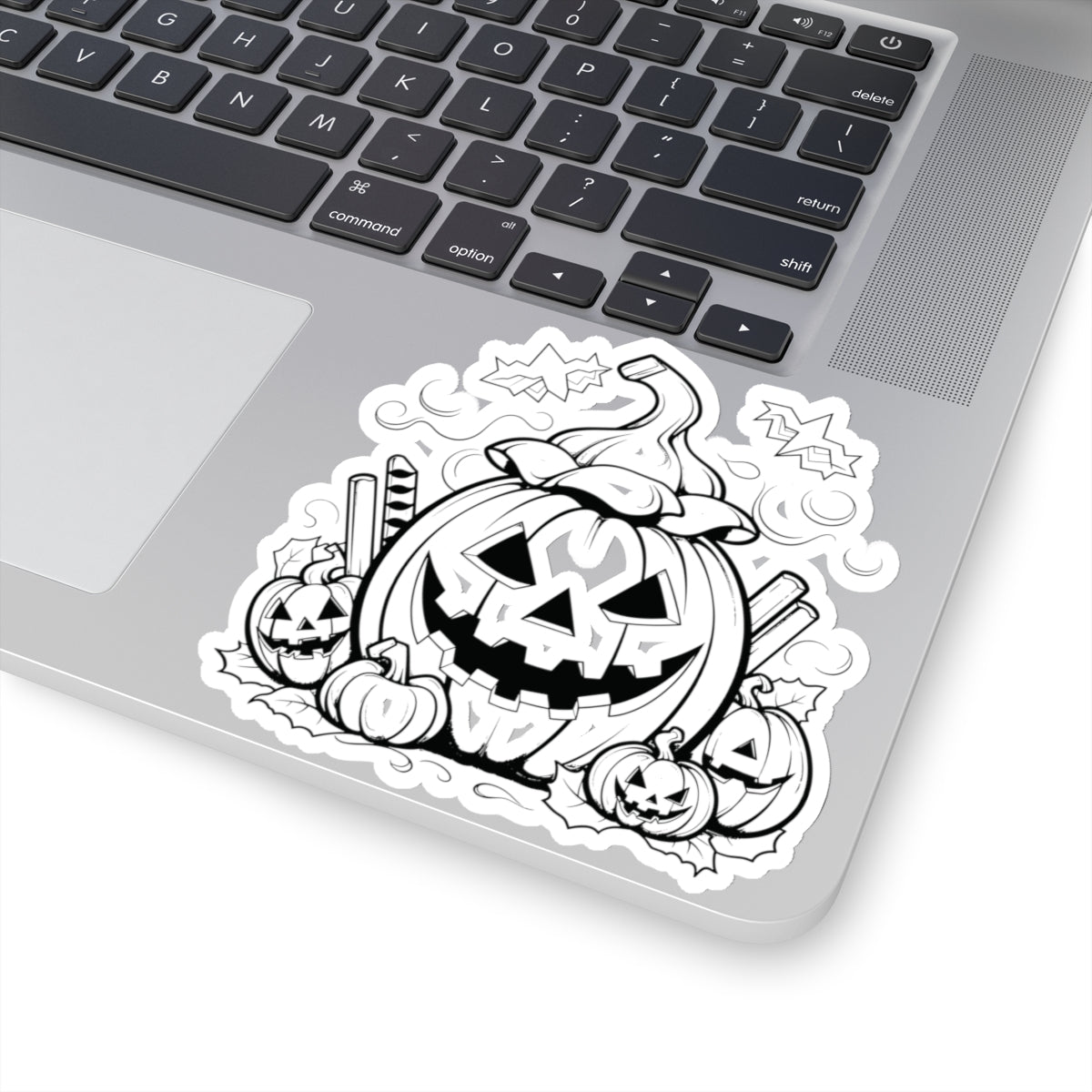 Spooky Halloween pumpkin stickers