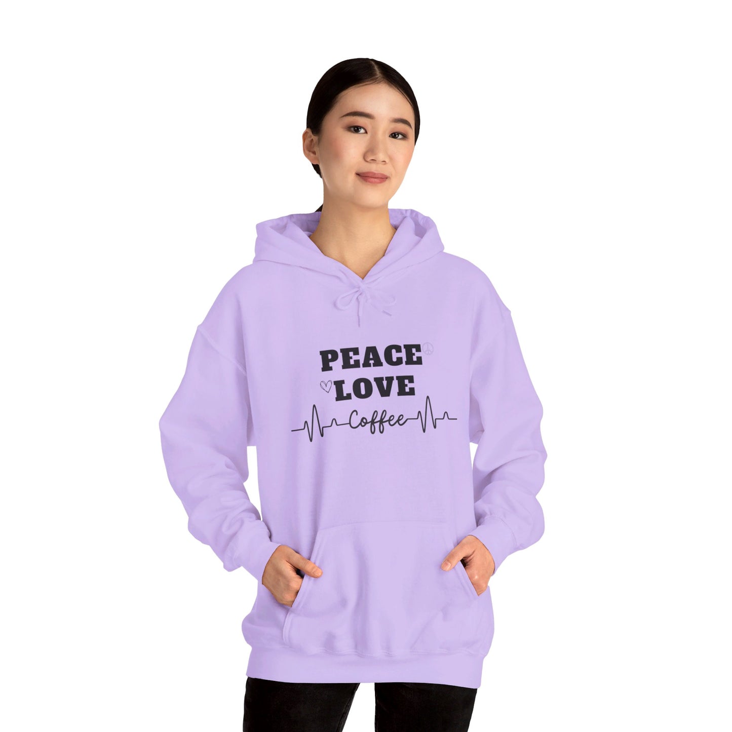 Peace love and coffee hooded sweatshirt