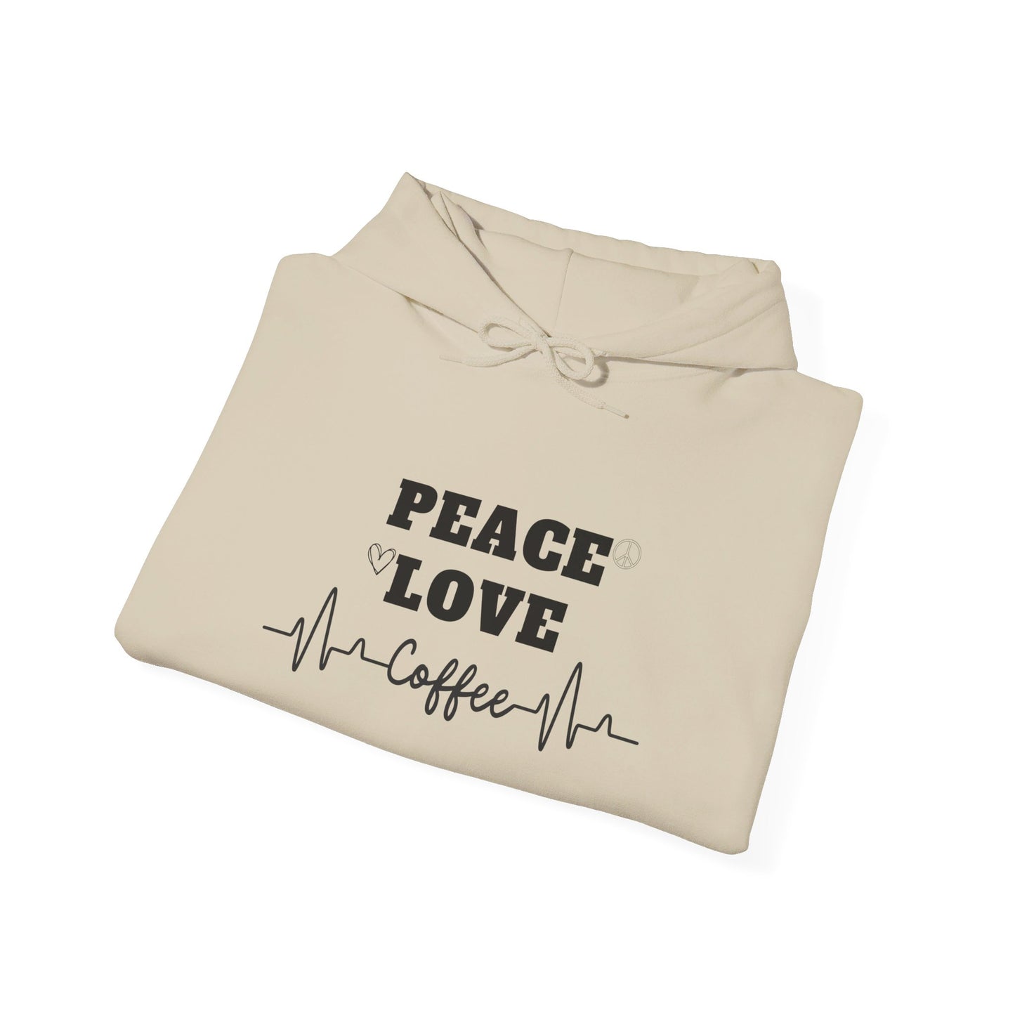 Peace love and coffee hooded sweatshirt