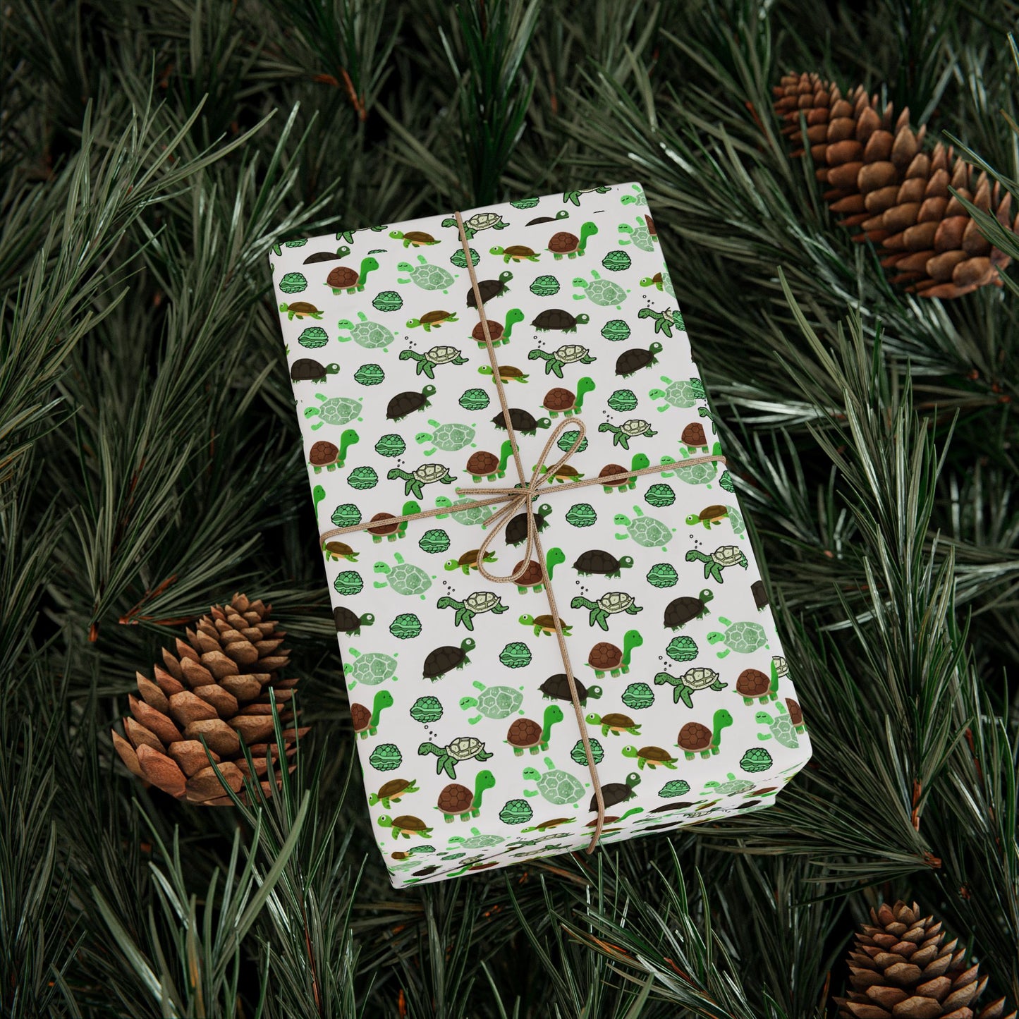 All over print turtle wrapping paper