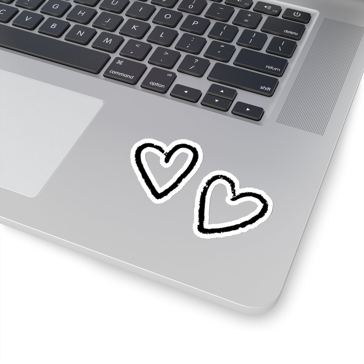 Double heart kiss-cut stickers