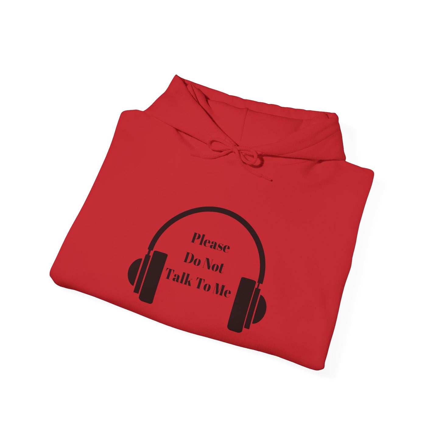 Hooded Sweatshirt with 'Please Do Not Talk to Me' Design