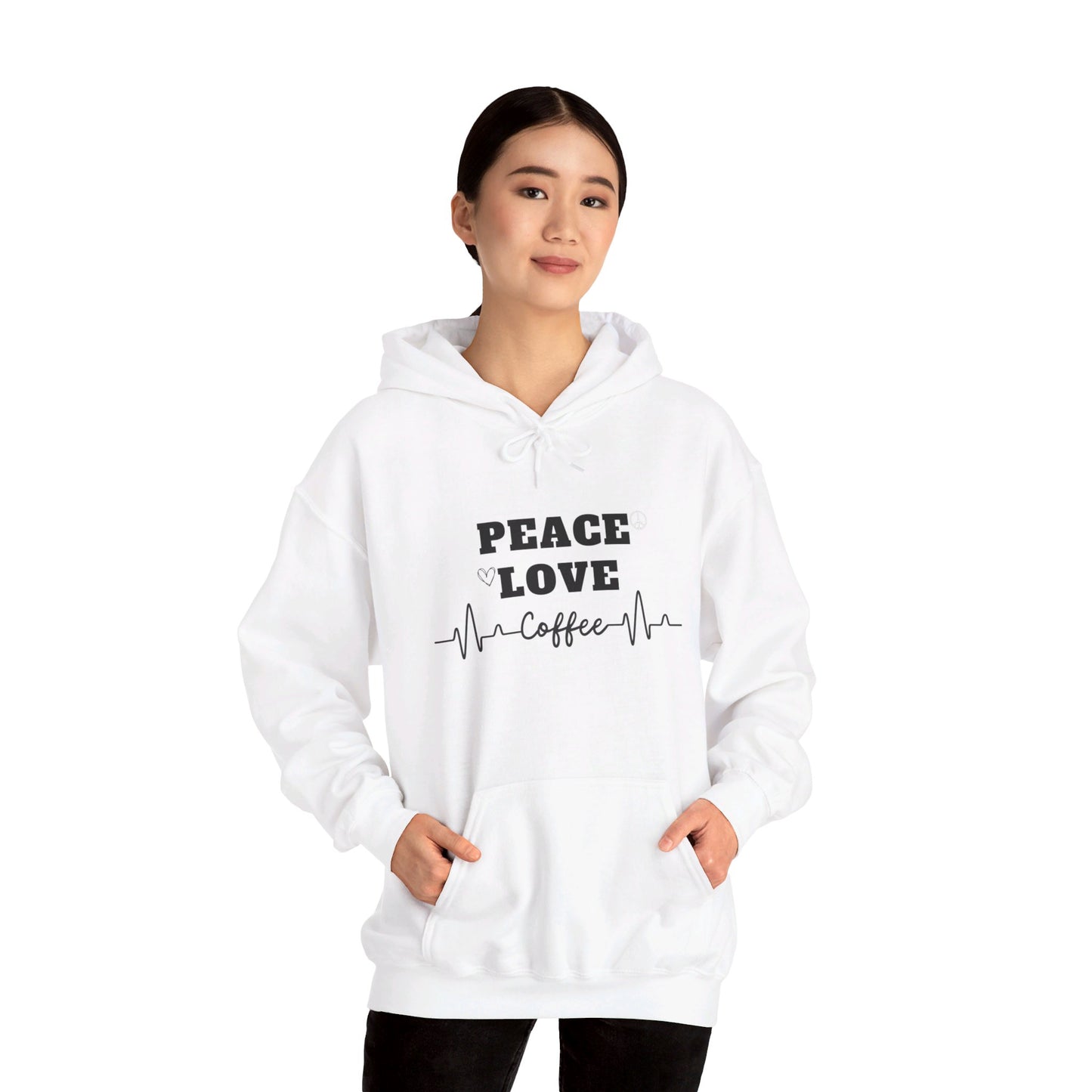 Peace love and coffee hooded sweatshirt