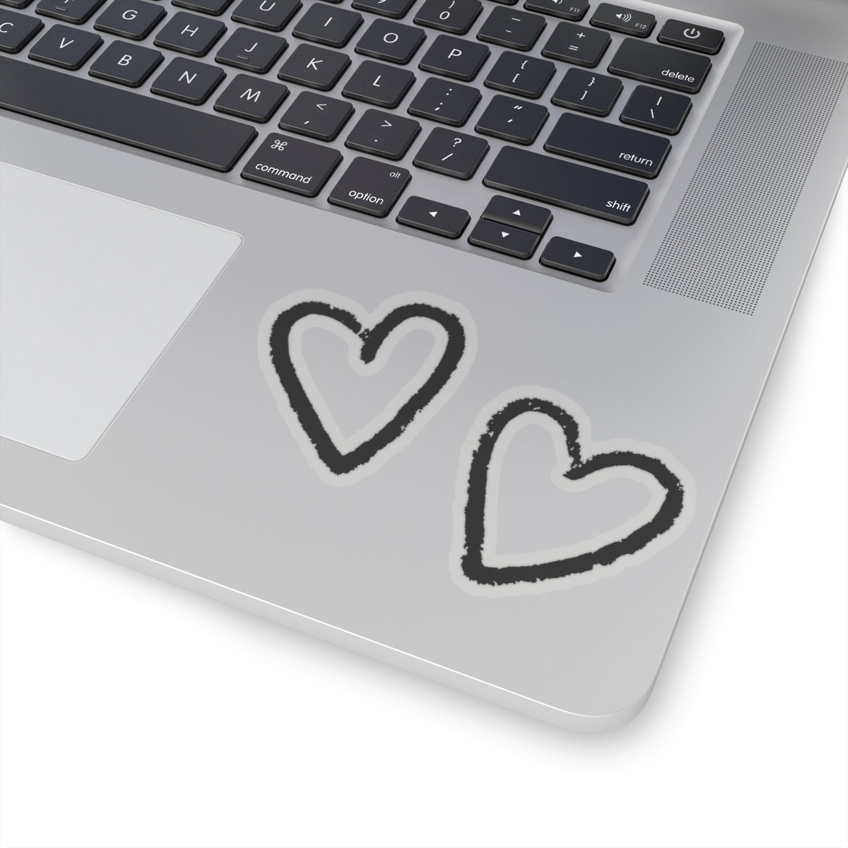 Double heart kiss-cut stickers