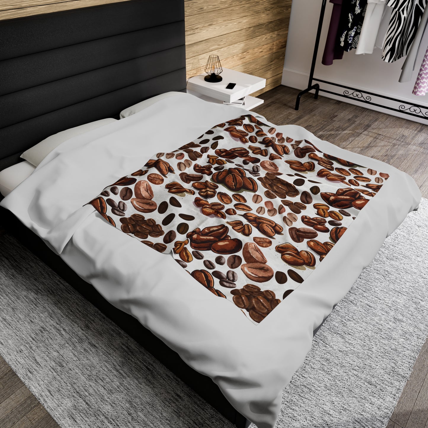 Coffee beans velveteen blankets