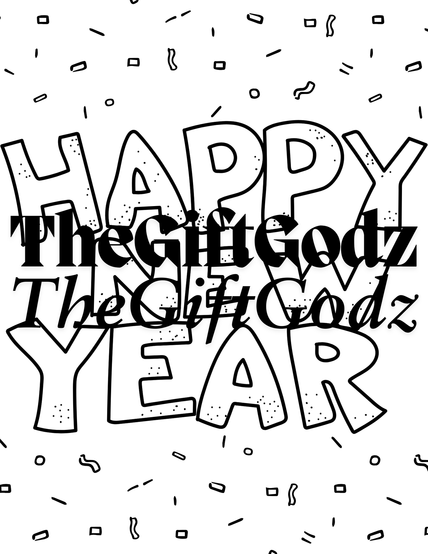 2025 New Year coloring pages