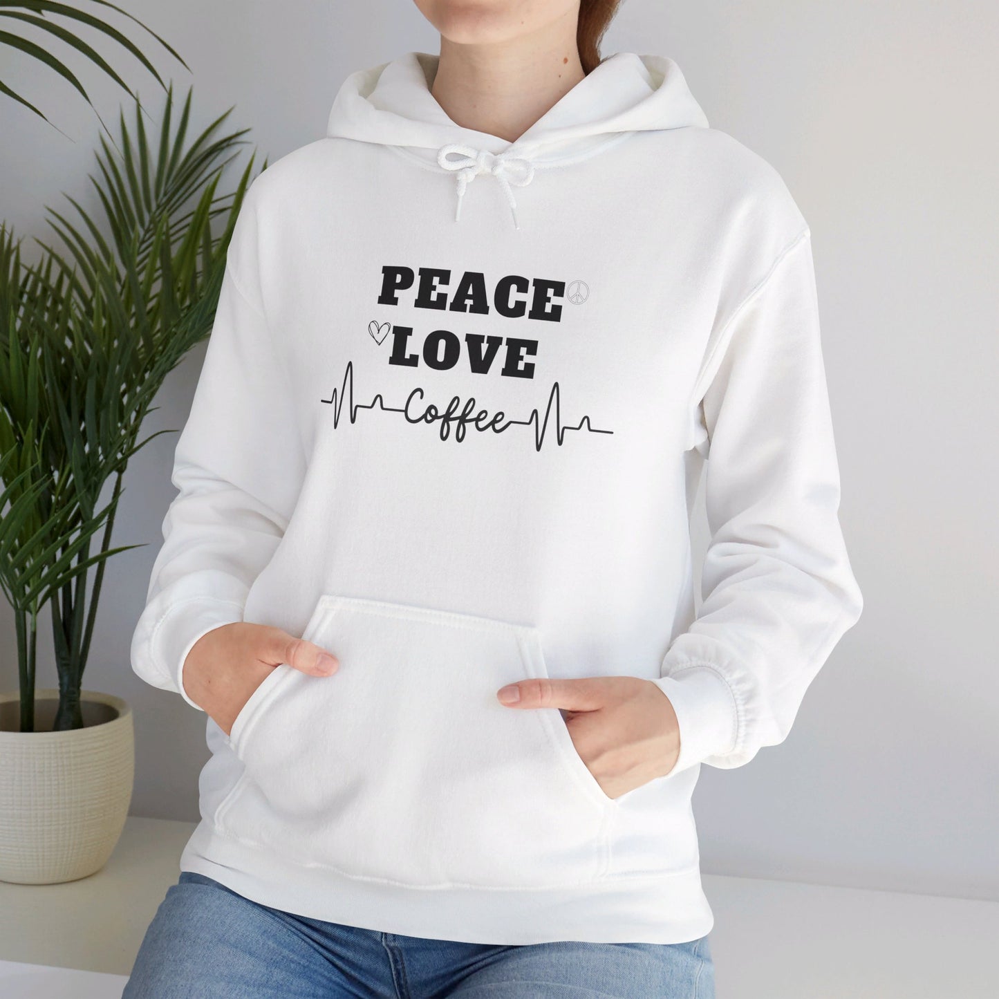 Peace love and coffee hooded sweatshirt