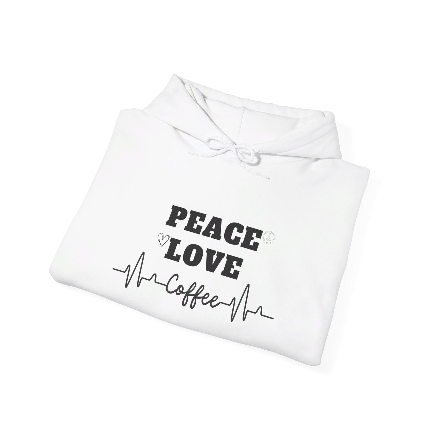 Peace love and coffee hooded sweatshirt