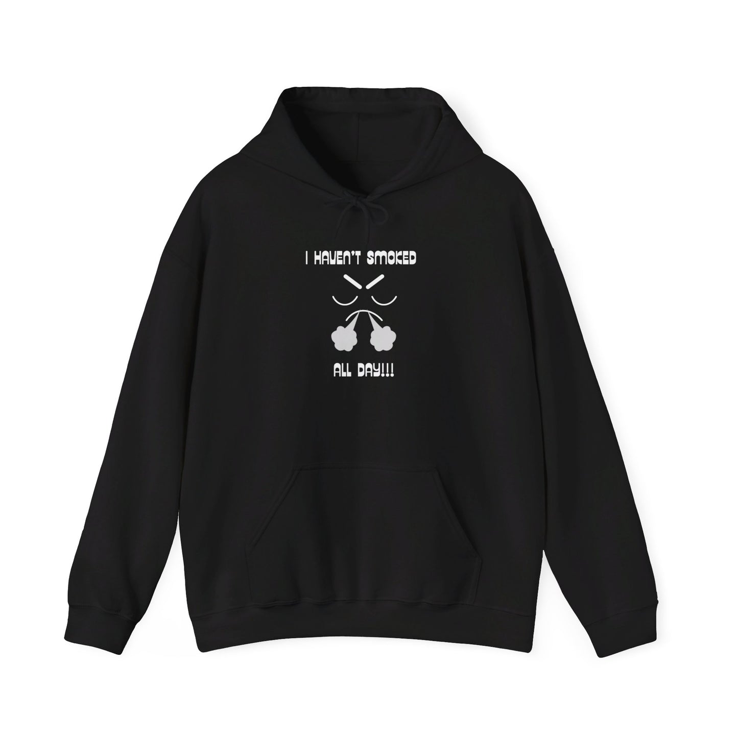 I haven't smoked all day hooded sweatshirt