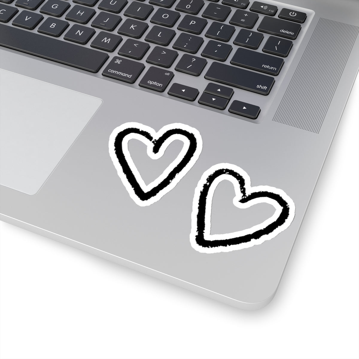 Double heart kiss-cut stickers