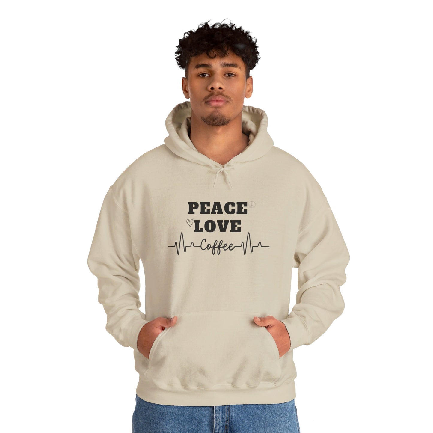 Peace love and coffee hooded sweatshirt