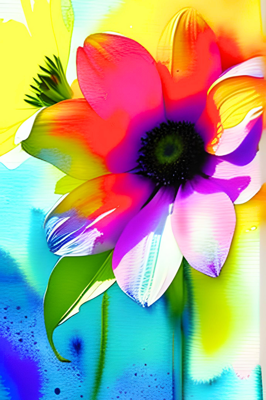 Flower wall art digital download 24 x 36