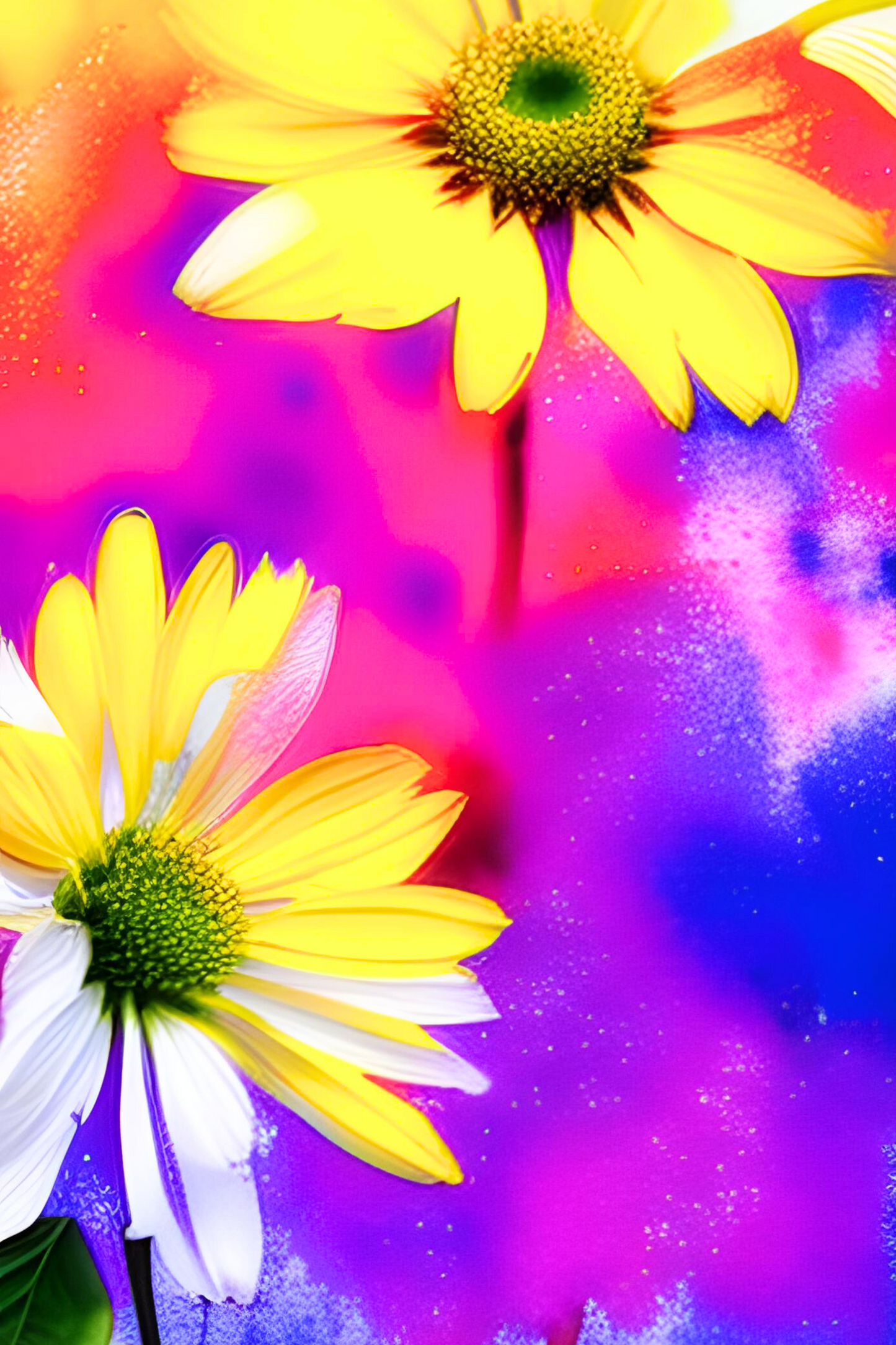 Flower wall art digital download 24 x 36