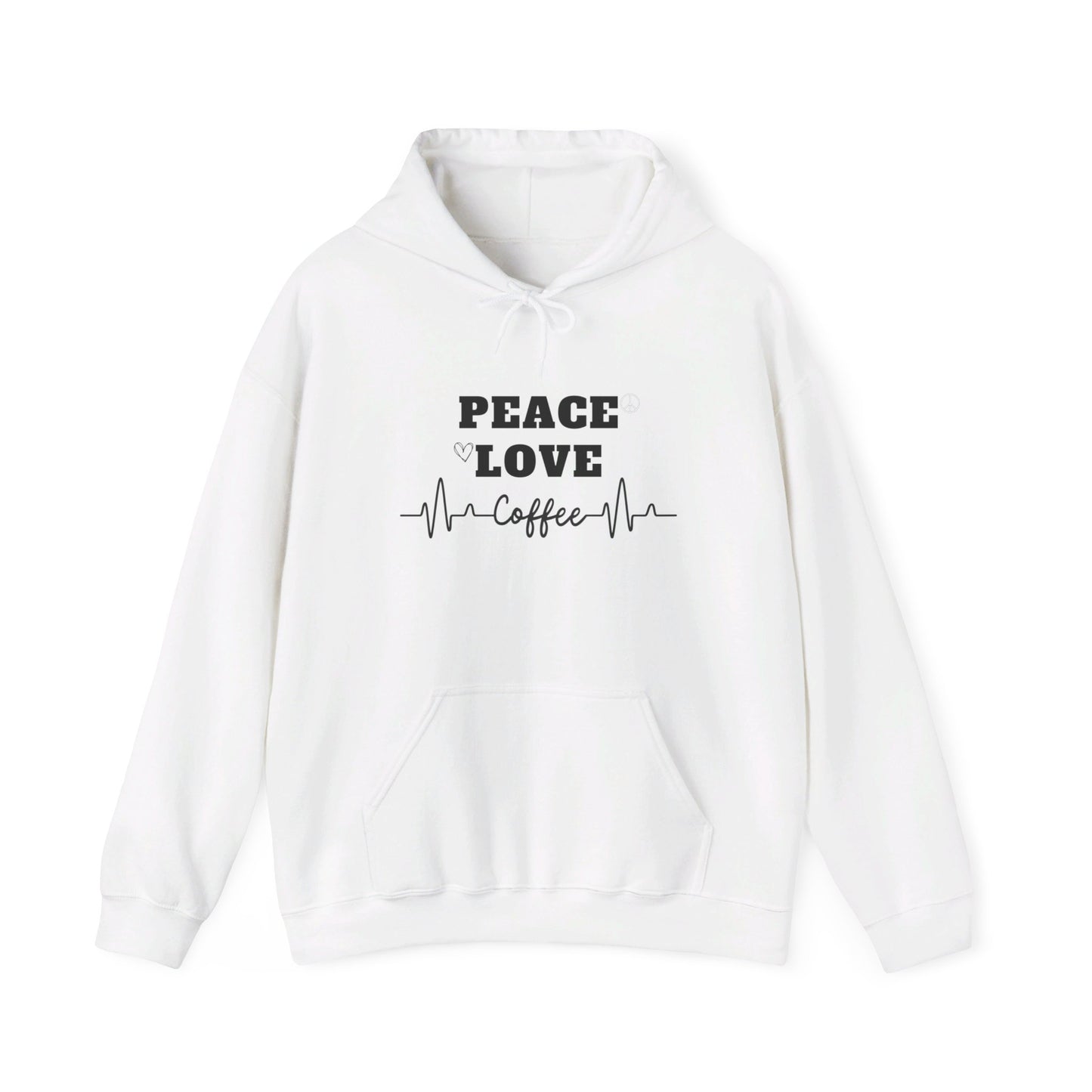 Peace love and coffee hooded sweatshirt