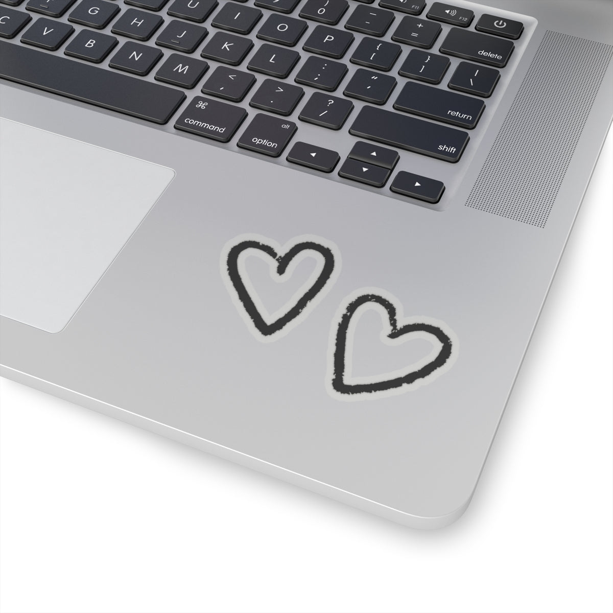 Double heart kiss-cut stickers