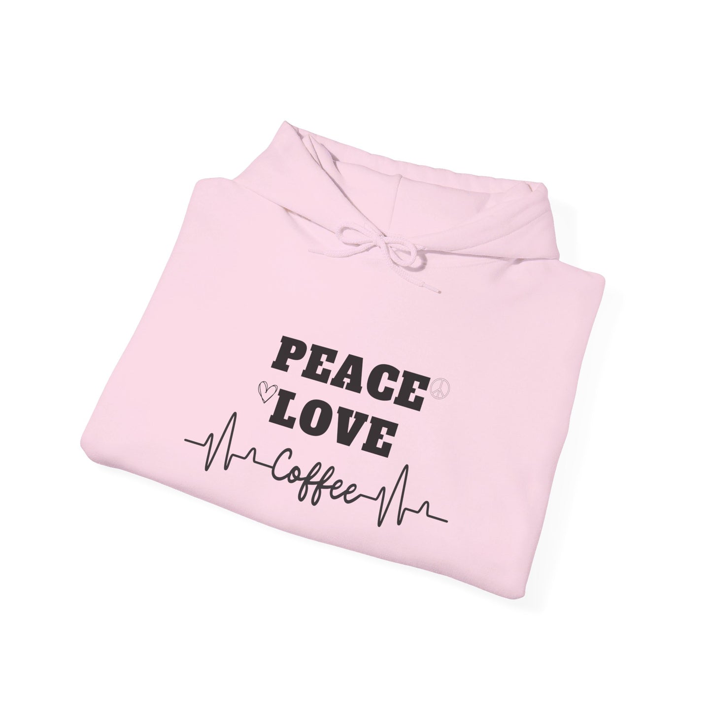 Peace love and coffee hooded sweatshirt