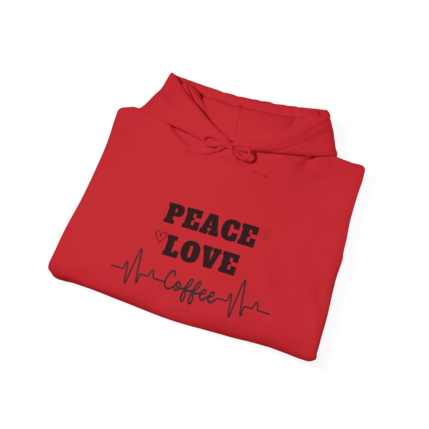 Peace love and coffee hooded sweatshirt