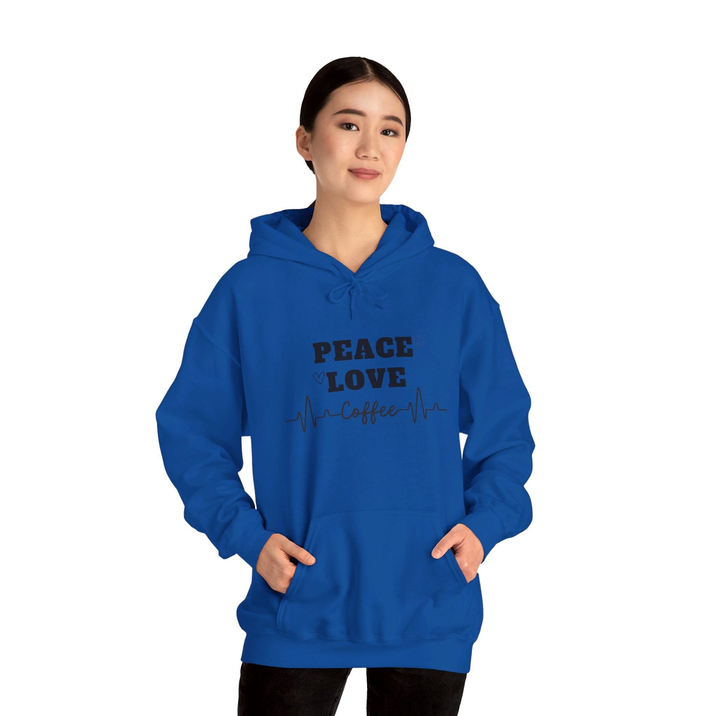 Peace love and coffee hooded sweatshirt