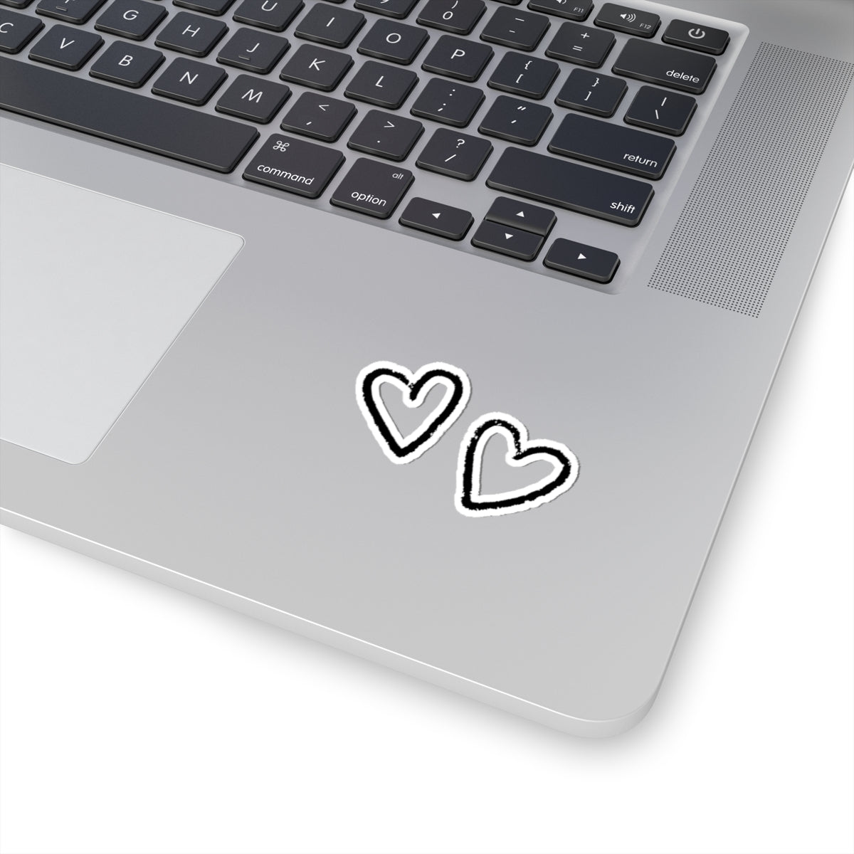 Double heart kiss-cut stickers