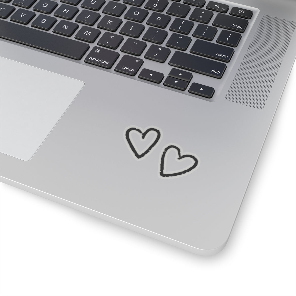 Double heart kiss-cut stickers