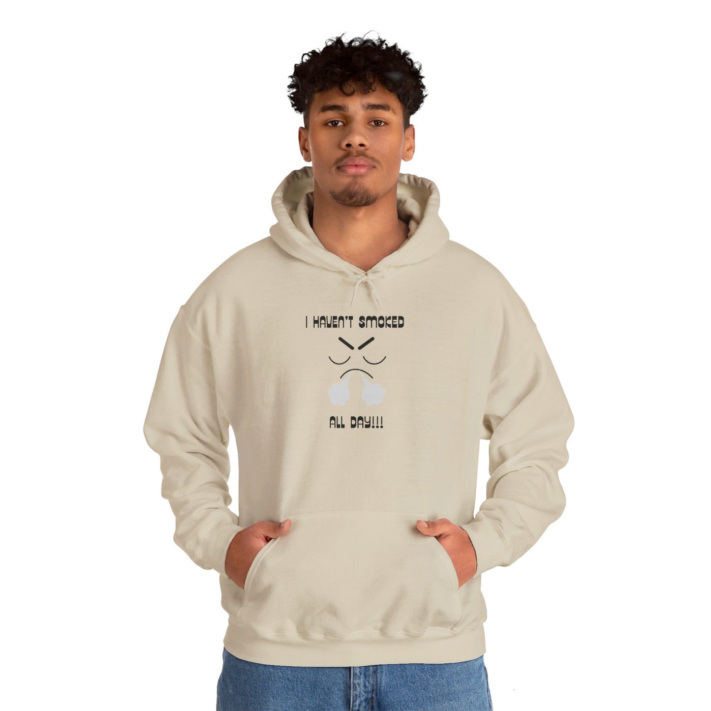 I haven't smoked all day hooded sweatshirt