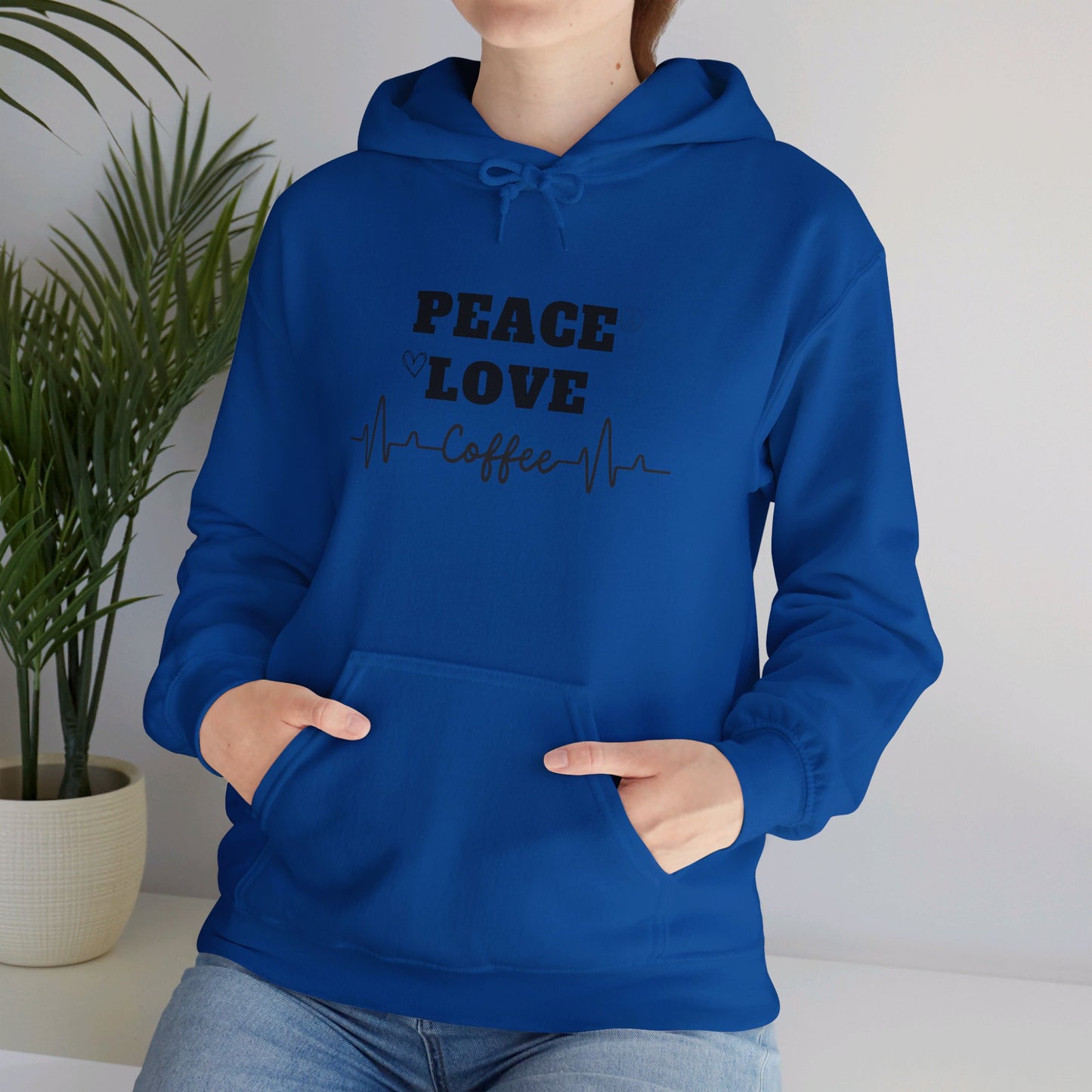 Peace love and coffee hooded sweatshirt