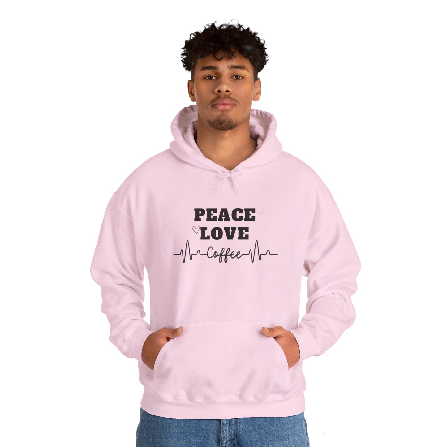 Peace love and coffee hooded sweatshirt