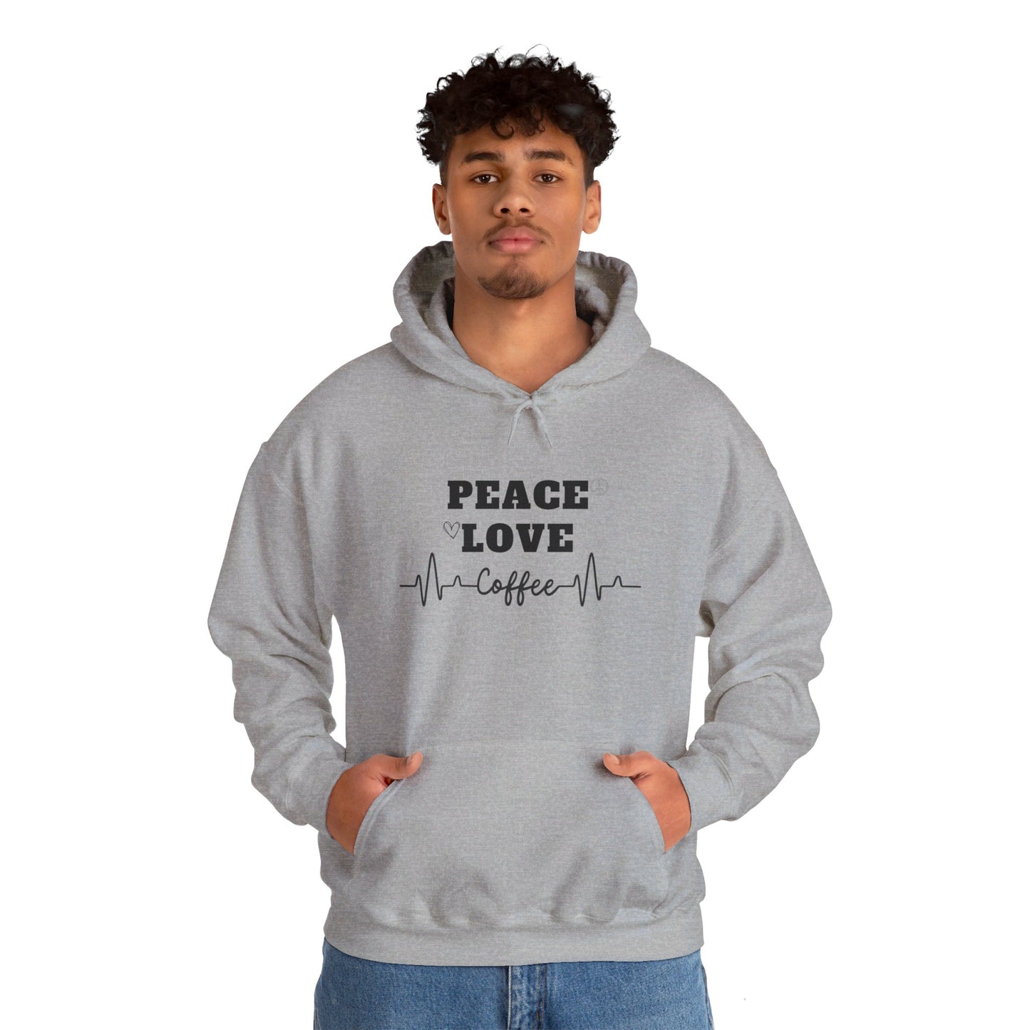 Peace love and coffee hooded sweatshirt