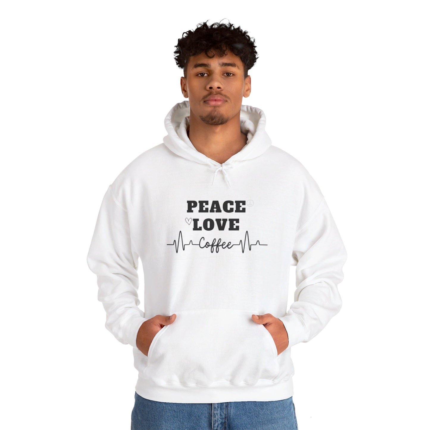 Peace love and coffee hooded sweatshirt