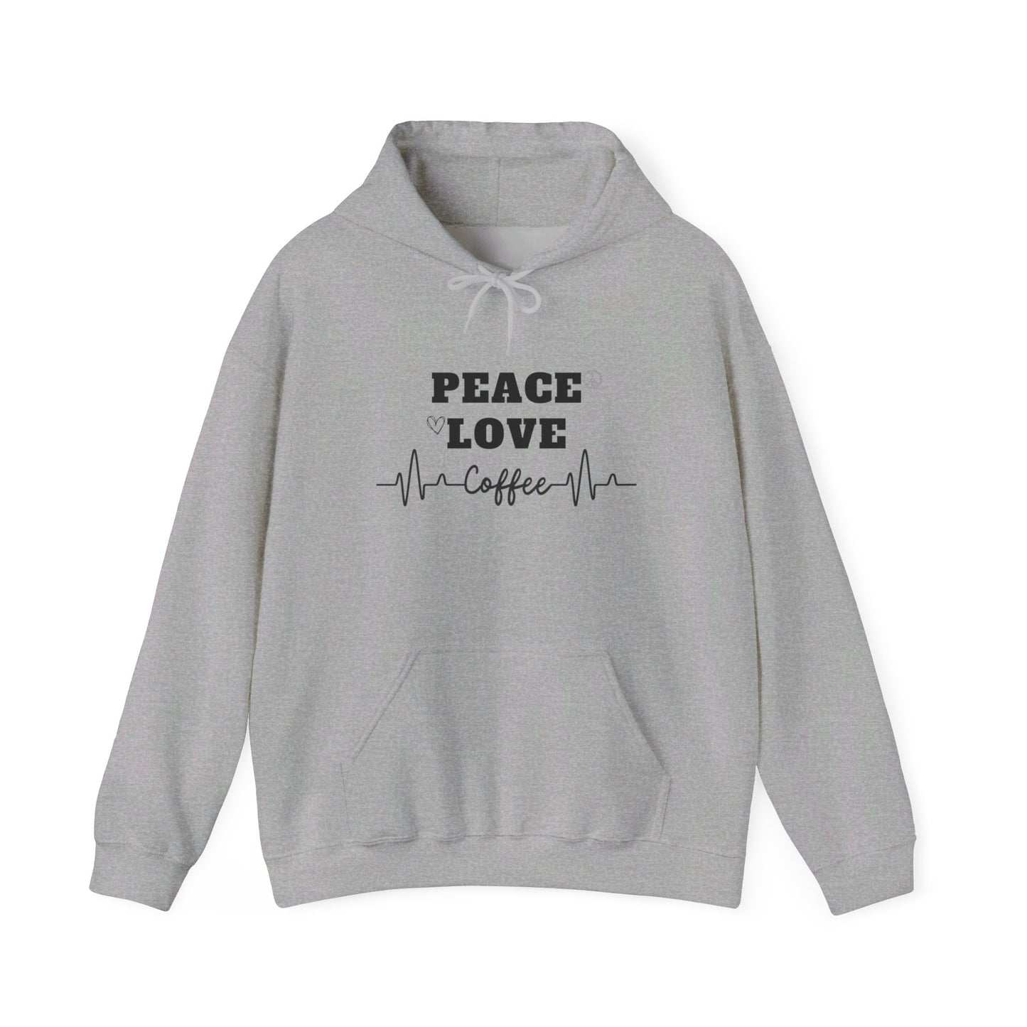 Peace love and coffee hooded sweatshirt