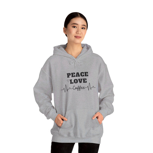 Peace love and coffee hooded sweatshirt