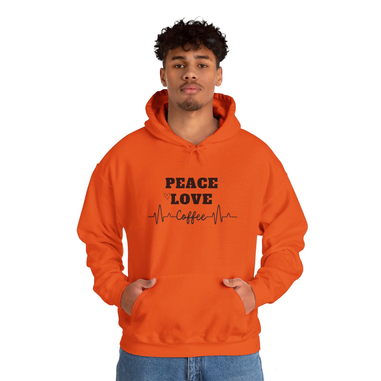 Peace love and coffee hooded sweatshirt