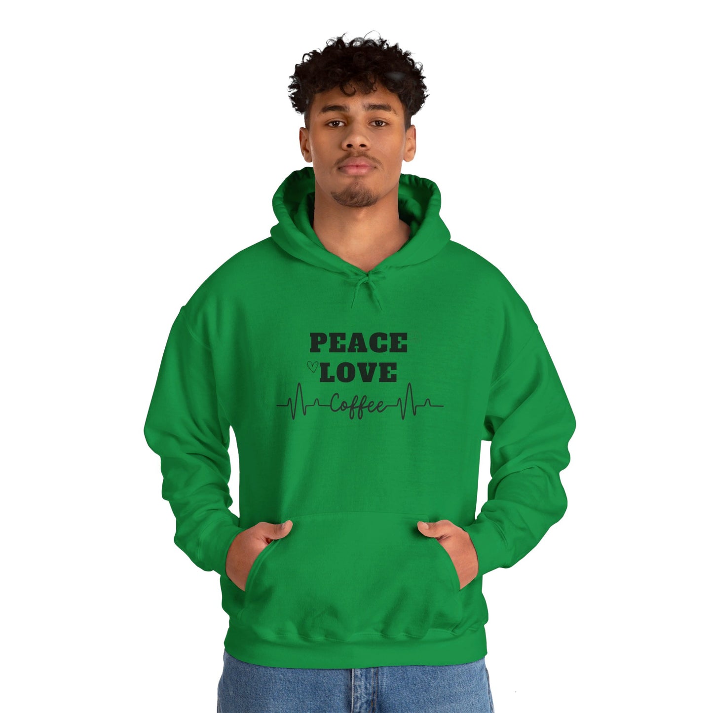 Peace love and coffee hooded sweatshirt