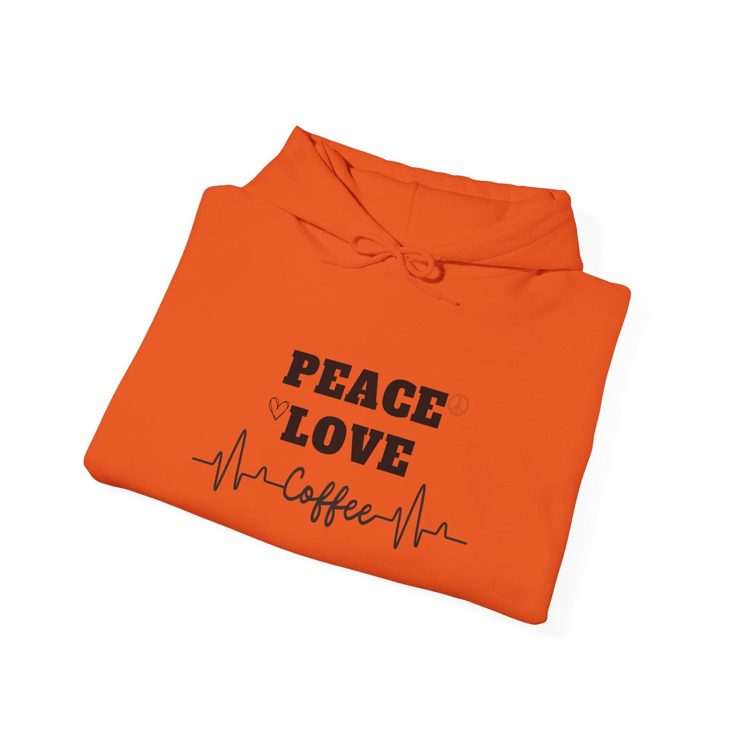 Peace love and coffee hooded sweatshirt