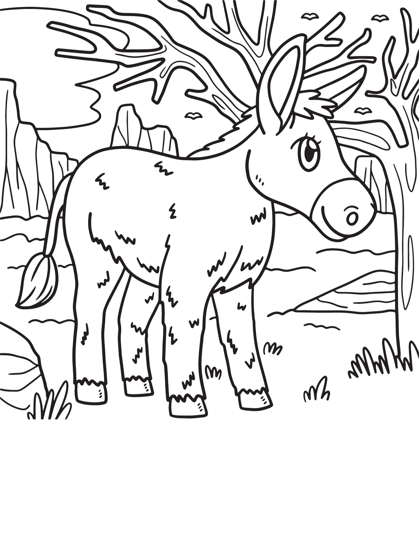 Animal coloring page digital prints available now