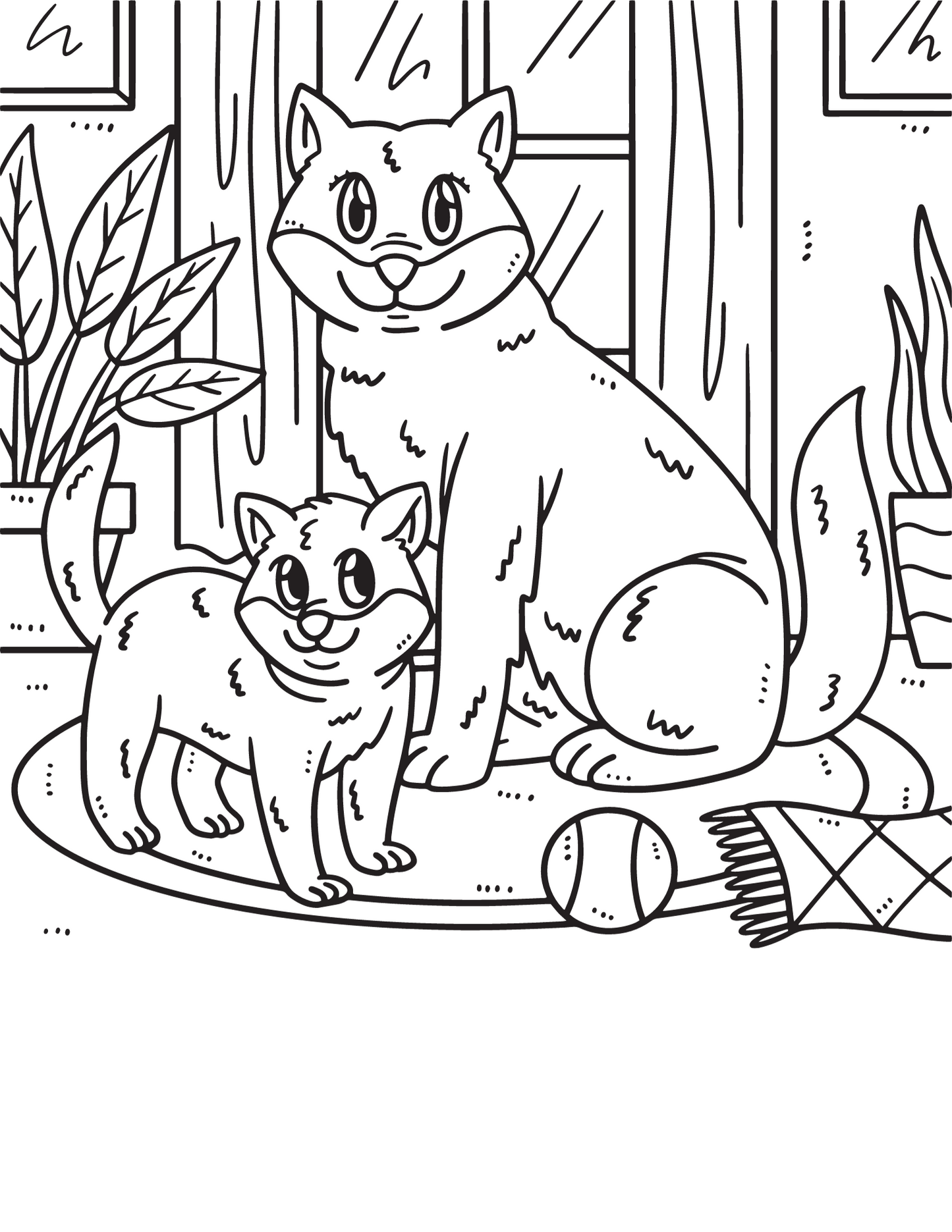 Animal coloring page digital prints available now