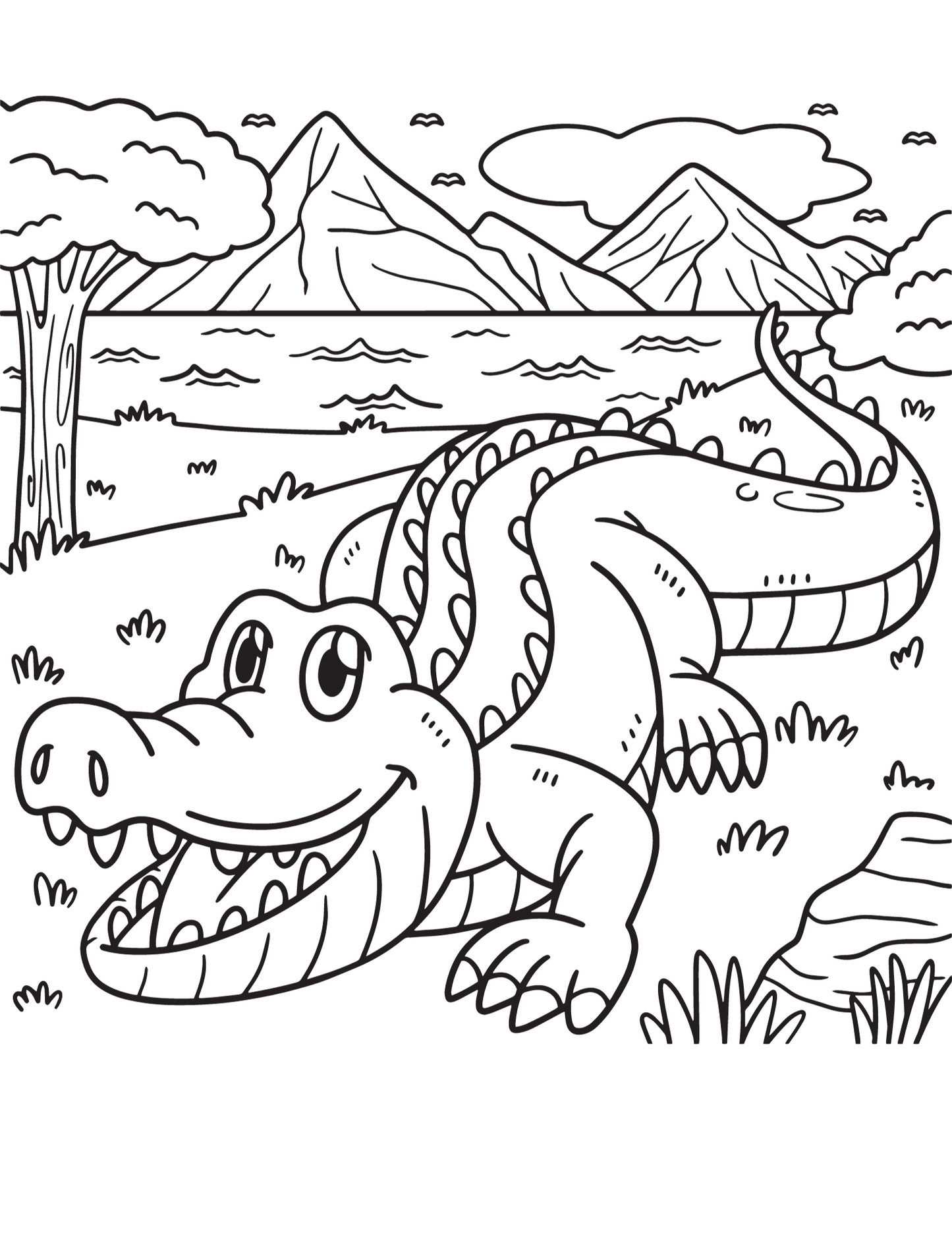 Animal coloring page digital prints available now