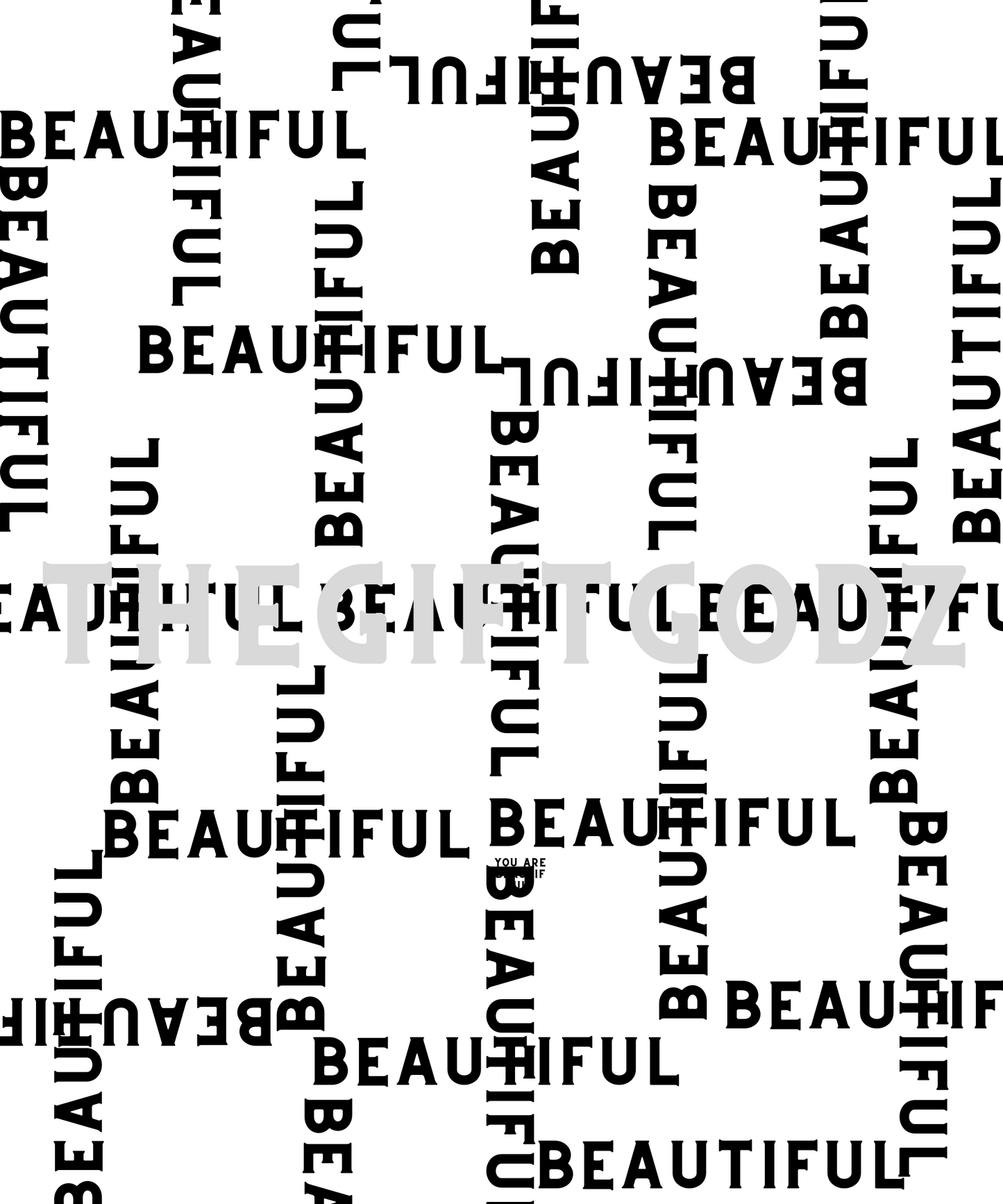 You are beautiful black and white wall decor