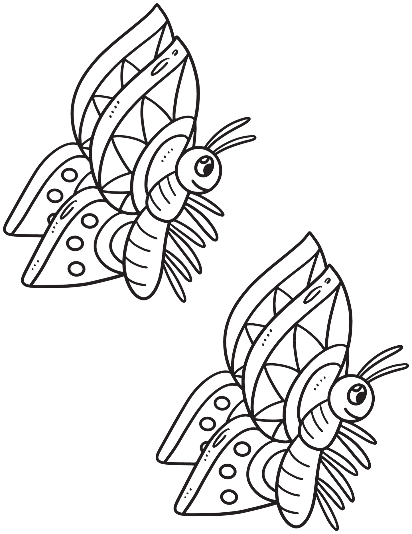 Butterfly coloring page digital download available now