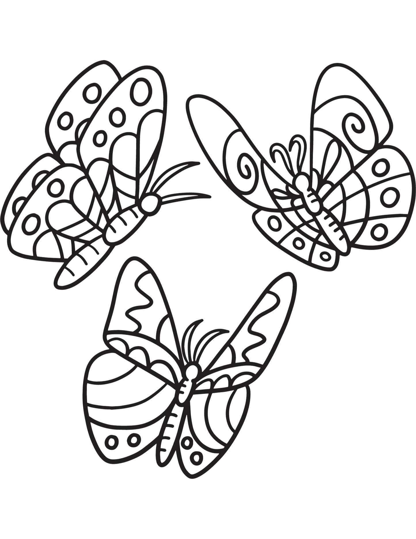 Butterfly coloring page digital download available now