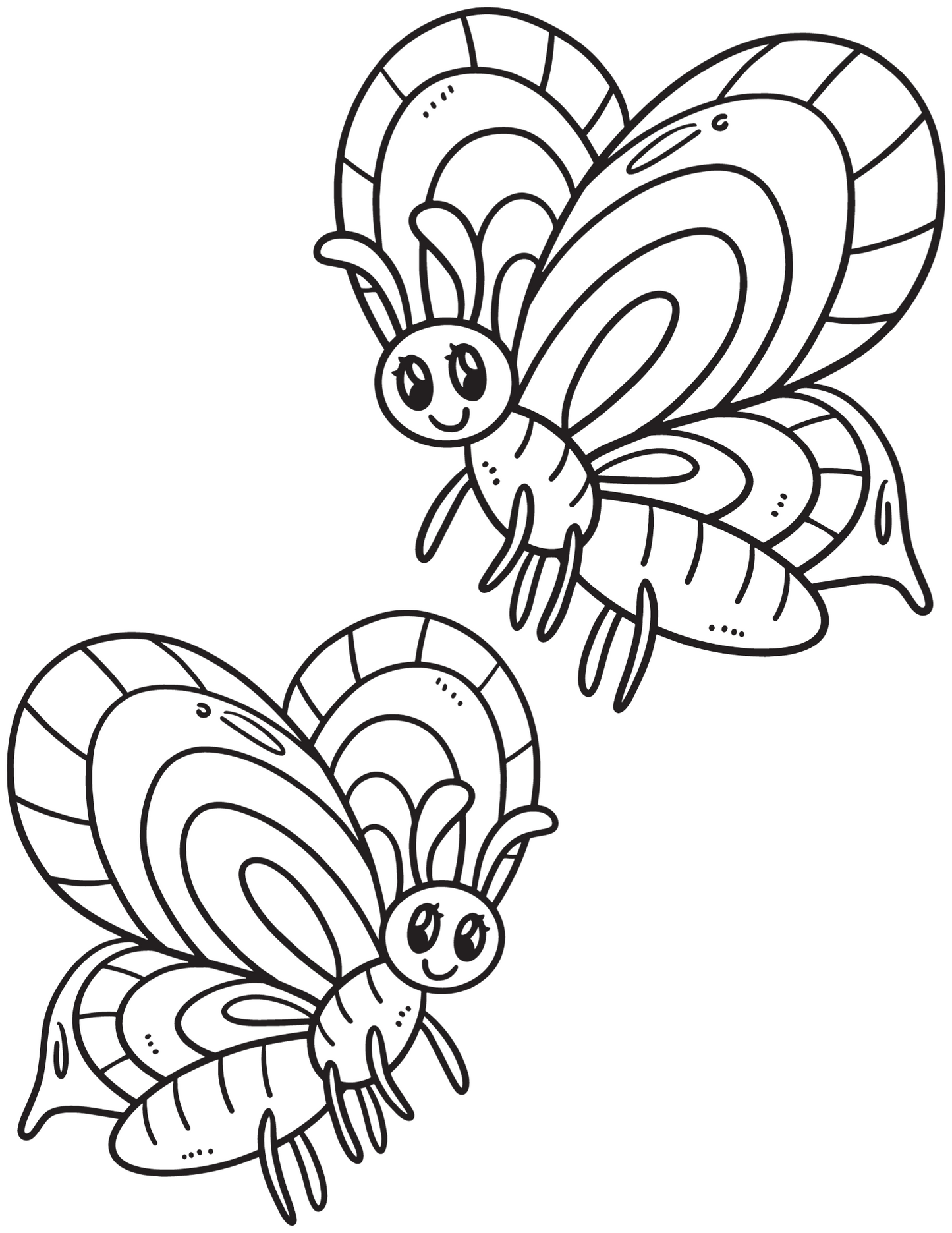 Butterfly coloring page digital download available now